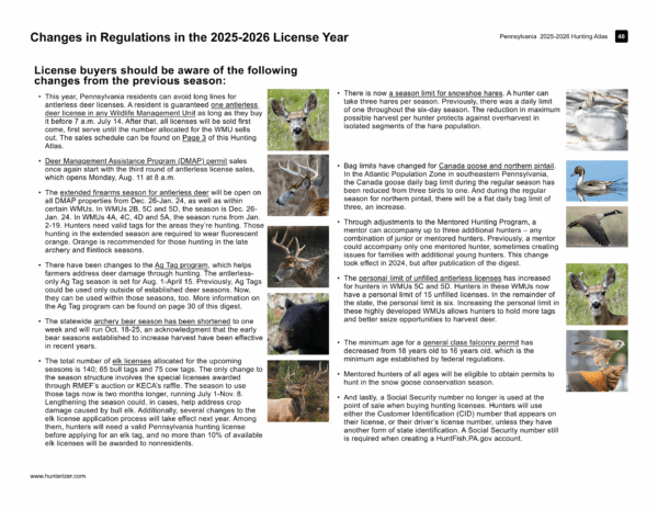 Pennsylvania 2025-2026 Hunting Atlas (Print Edition) (Pre-order) - Image 3