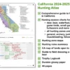 Inner page of California Hunting Atlas with map of the state and public lands