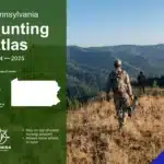 Cover of Pennsylvania Hunting atlas featuing hunter walking away from the camera in a field