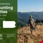 Cover of Pennsylvania Hunting atlas featuing hunter walking away from the camera in a field