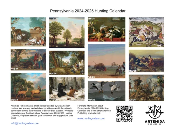 Pennsylvania 2024-2025 Hunting Wall Calendar - Image 9