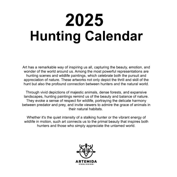 2025 Hunting Wall Calendar (Paper) - Image 3