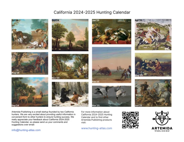 California 2024-2025 Hunting Wall Calendar - Image 9