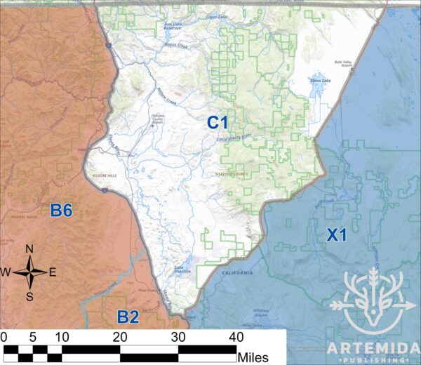 California USGS Topo Maps for each Deer Hunting Zone (Digital) - Image 2