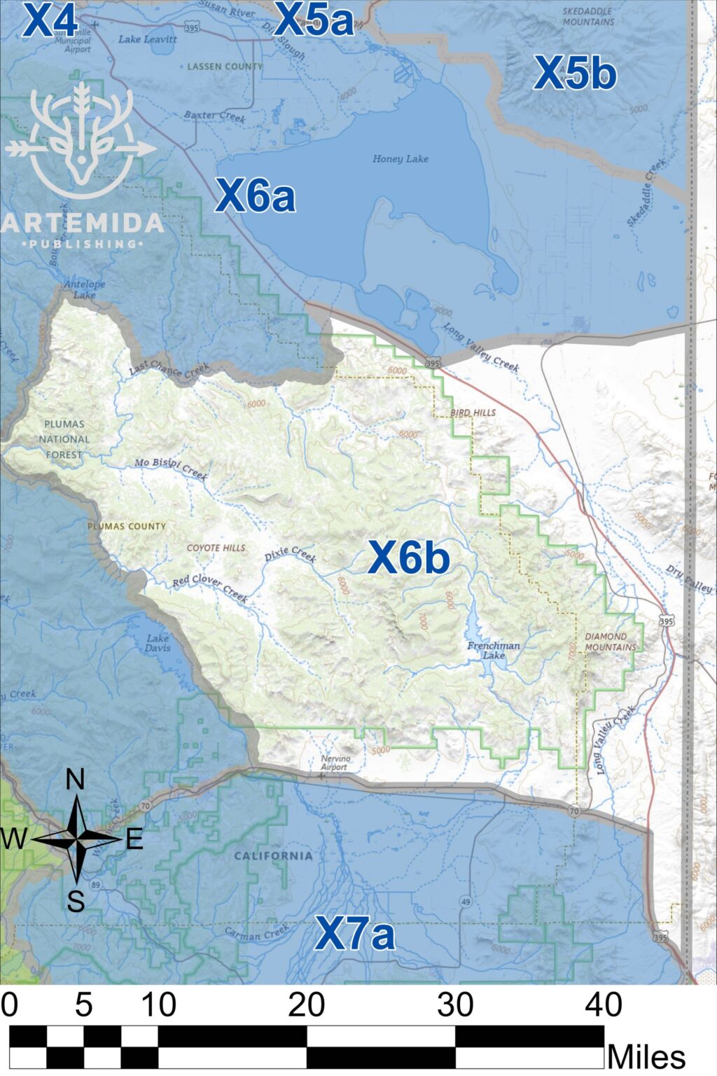 California USGS Topo Maps for each Deer Hunting Zone (Digital) - Hunterizer