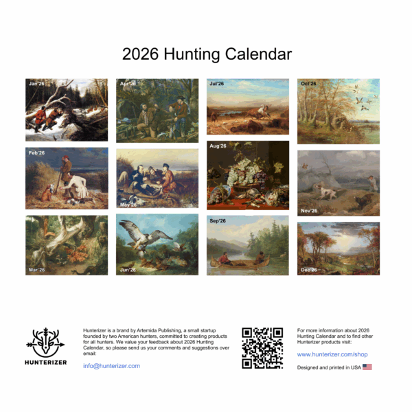 2026 Hunting Wall Calendar (Paper) - Image 8