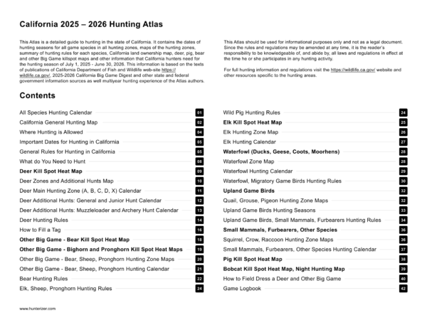 California Hunting Atlases (2025-2028) - Three-Season Bundle (Digital) - Image 12