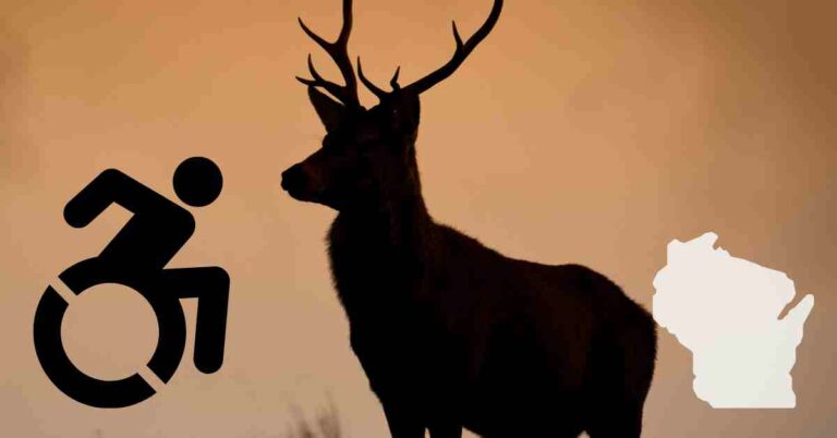 sillouette of deer with logo for wheelchair