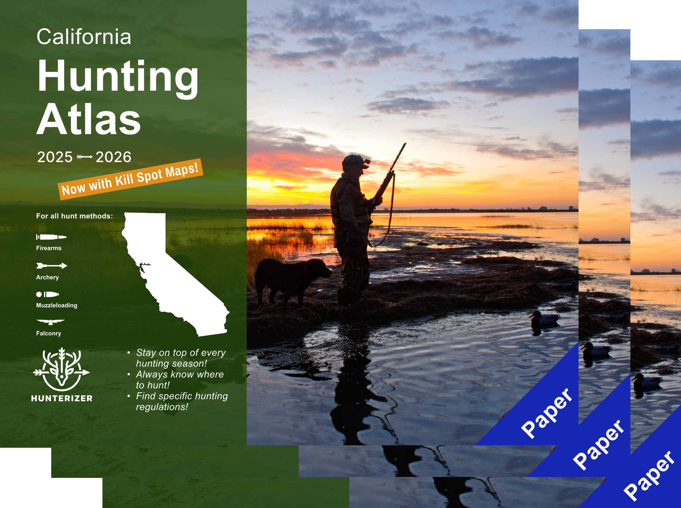 California Hunting Atlases (2025-2028) – Three-Season Bundle (Print)