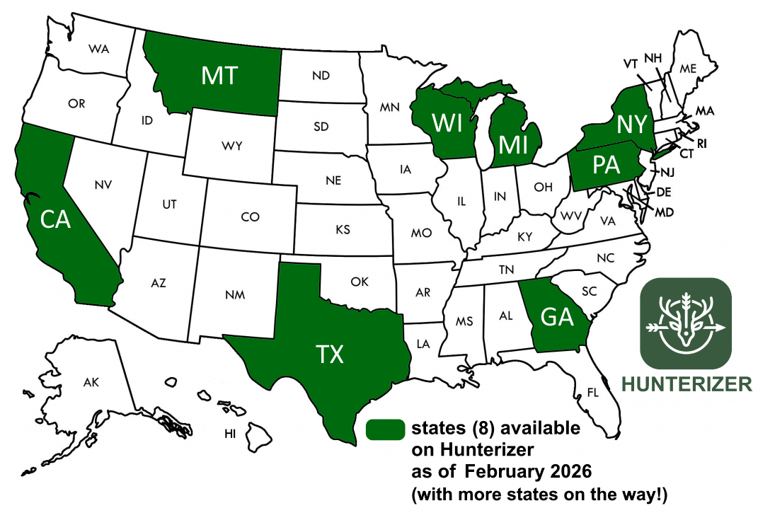 Hunterizer Coverage Map