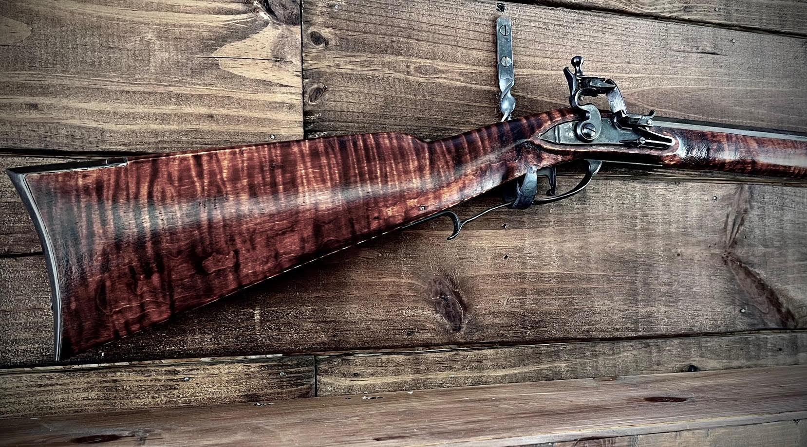 Flintlock rifle engraving - Gobbler Knob Longrifles